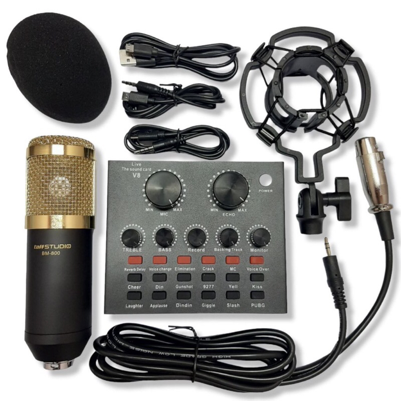 Jual Soundcard V8 Bluetooth Mixer Audio With Mic Bm 800 Shopee Indonesia