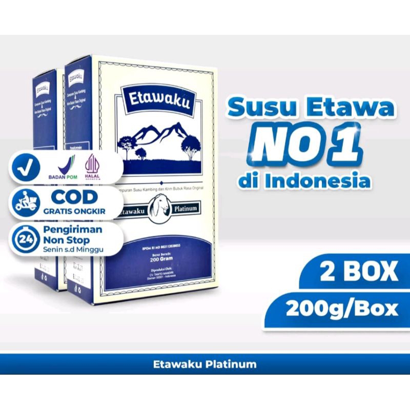 Jual Etawaku Platinum Paket 2 Box Susu Kambing Etawa Murni Krimer