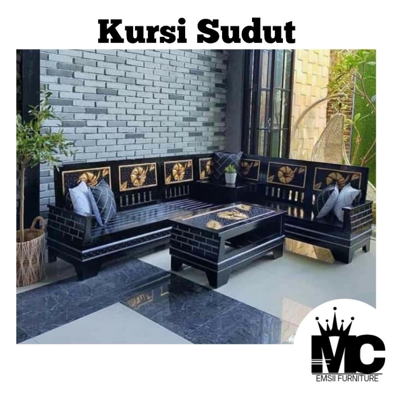 Jual Kursi Sudut Minimalis Model Piramid Kayu Jati Shopee Indonesia