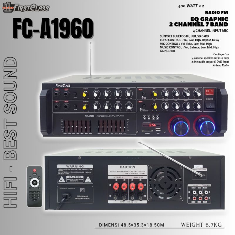 Jual Professional Digital Amplifier Firstclass FCA 1960 HI FI Best