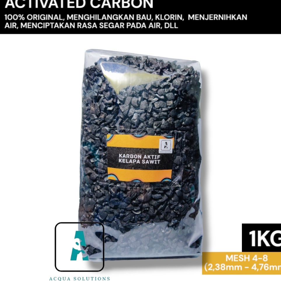 Jual KARBON AKTIF KELAPA SAWIT 1KG MEDIA FILTER PENJERNIH AIR SUMUR