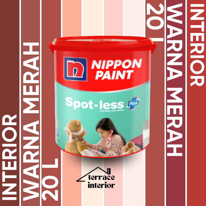 Jual Cat Tembok Spotless Plus Nippon Paint Interior Warna Merah 20