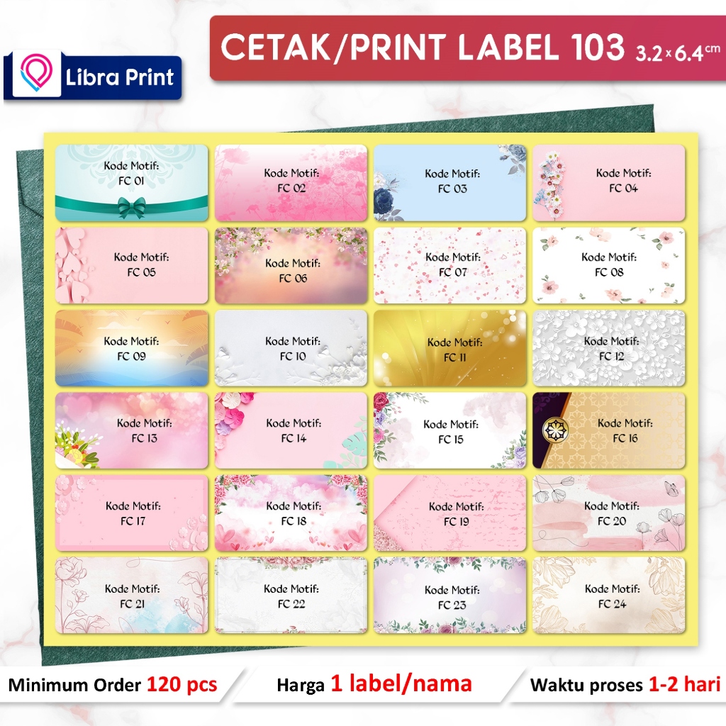 Jual Cetak Stiker Label Print Label Nama Undangan Label Buku