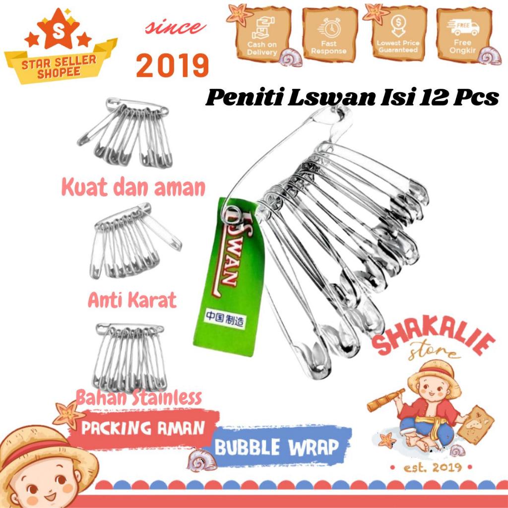 Jual Peniti Isi Pcs Swan Stainless Steel Asli Original Safety Pins