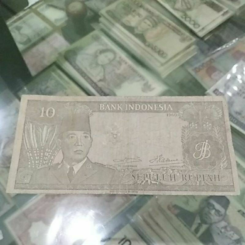 Jual Uang Kuno Indonesia 10 Rupiah 1960 Asli Bekas Edar Apa Adanya