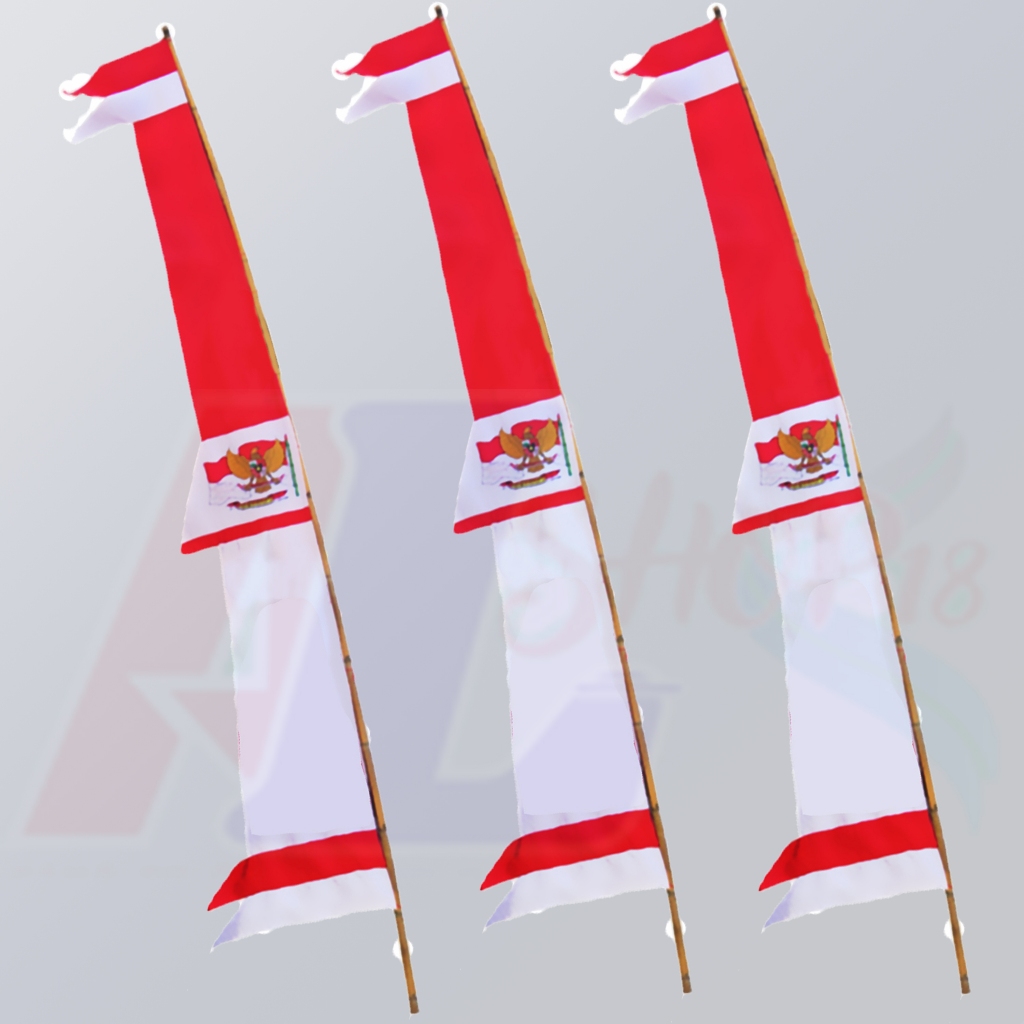 Jual BENDERA GARUDA UMBUL UMBUL BANDIR 3 METER ISI 5 Shopee Indonesia