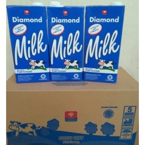 Jual Diamond UHT Milk Full Cream 1L X 12PCS Shopee Indonesia