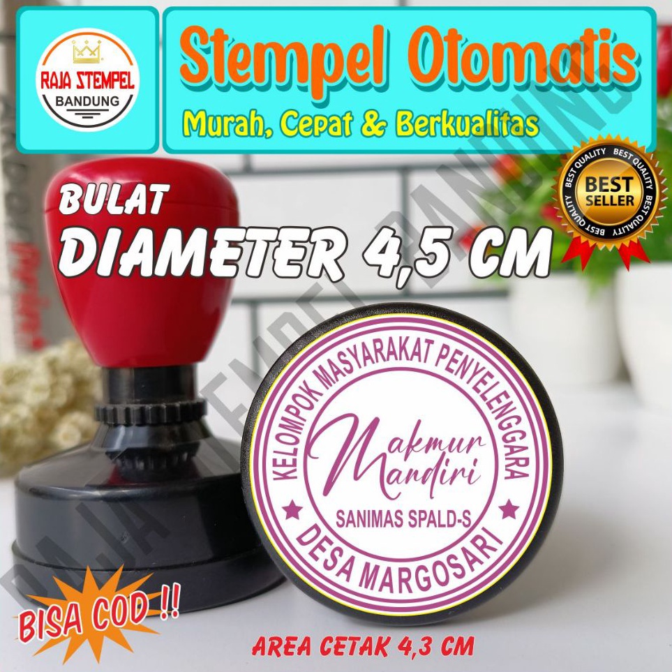 Jual KODE Q85E Stempel Flash Bulat 45 CM Stampel Online Shop Perusahaan