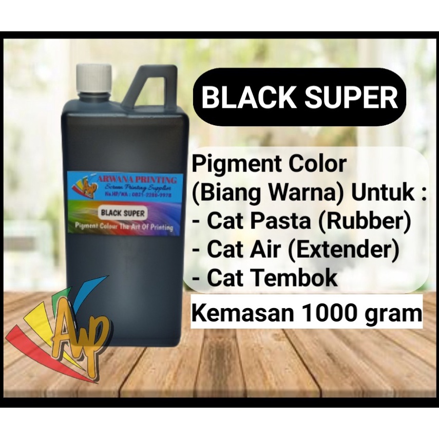 Jual KODE G79Y Biang Warna Sablon Hitam Pigment Black Super 1kg