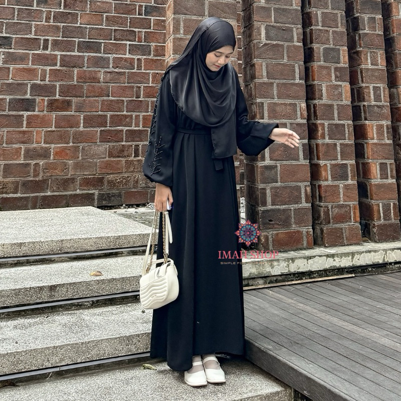 Jual Abaya Fursan Ori Hitam Turkey Gamis Syari Muslimah Bahan Fursan