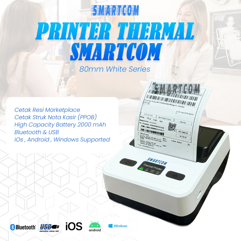 Jual SMARTCOM Printer Thermal Bluetooth 80mm With Baterai Bluetooth