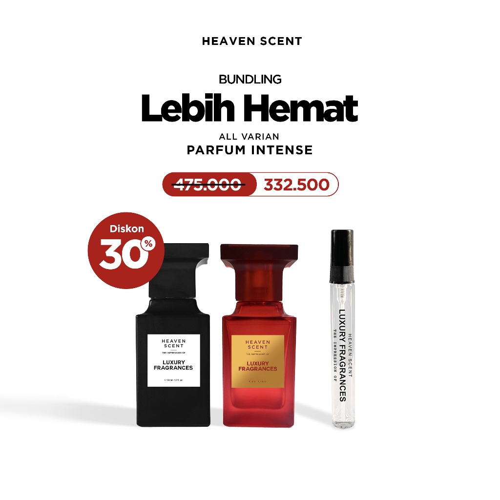 Jual Heaven Scent Bundle Bayar 2 Dapat 3 Parfum 50ml Dan Travel Size