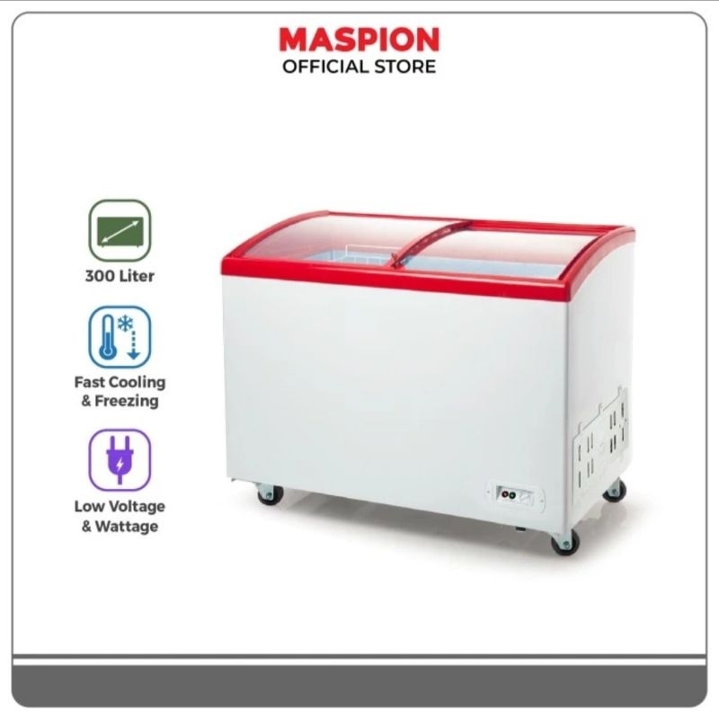 Jual Box Freezer Maspion Sliding Kaca Chest Freezer Liter Ufh Crd