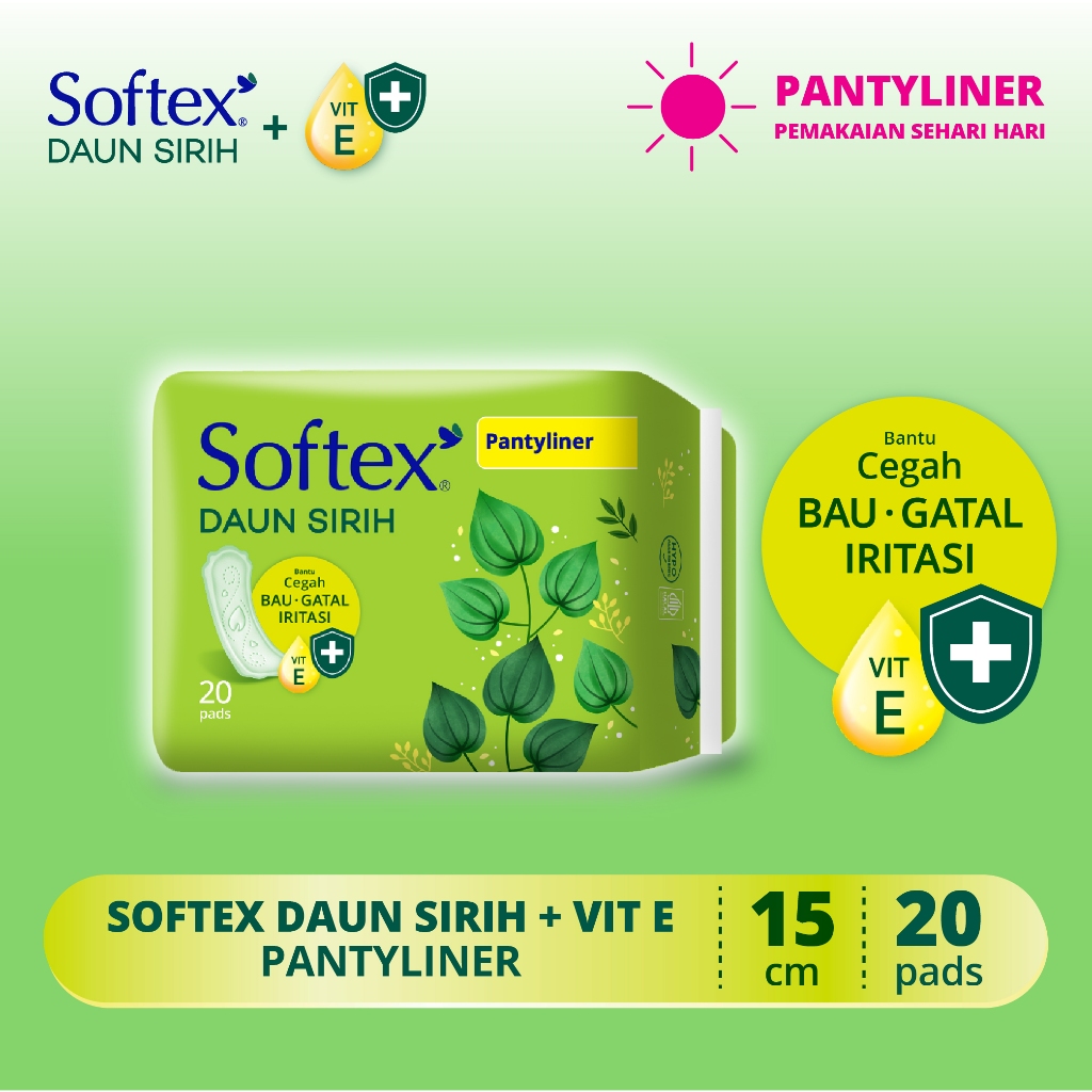 Jual Pantyliner Softex Daun Sirih Vitamin E Pads Pantyliner Daun