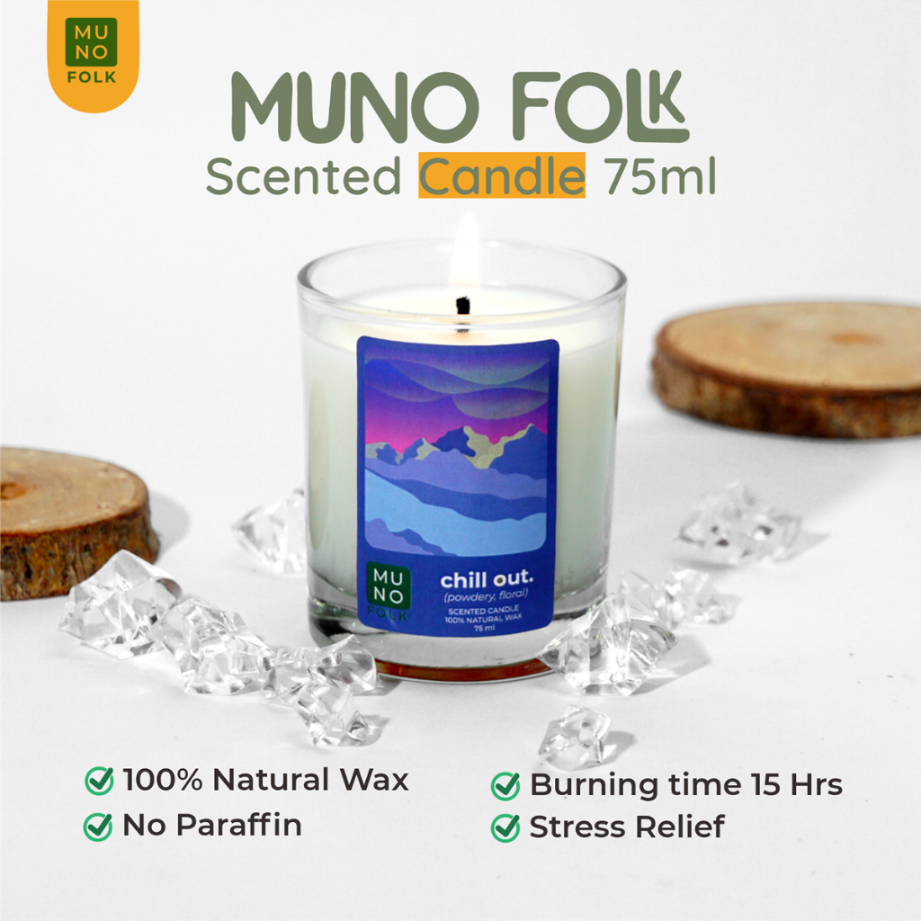 Jual MUNO FOLK Lilin Aromaterapi 75 ML Pengharum Dan Relaksasi Scented