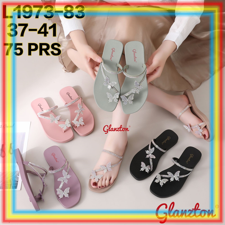 Jual L Sandal Jepit Jempol Wanita Glanzton Kupu Kupu Butterfly