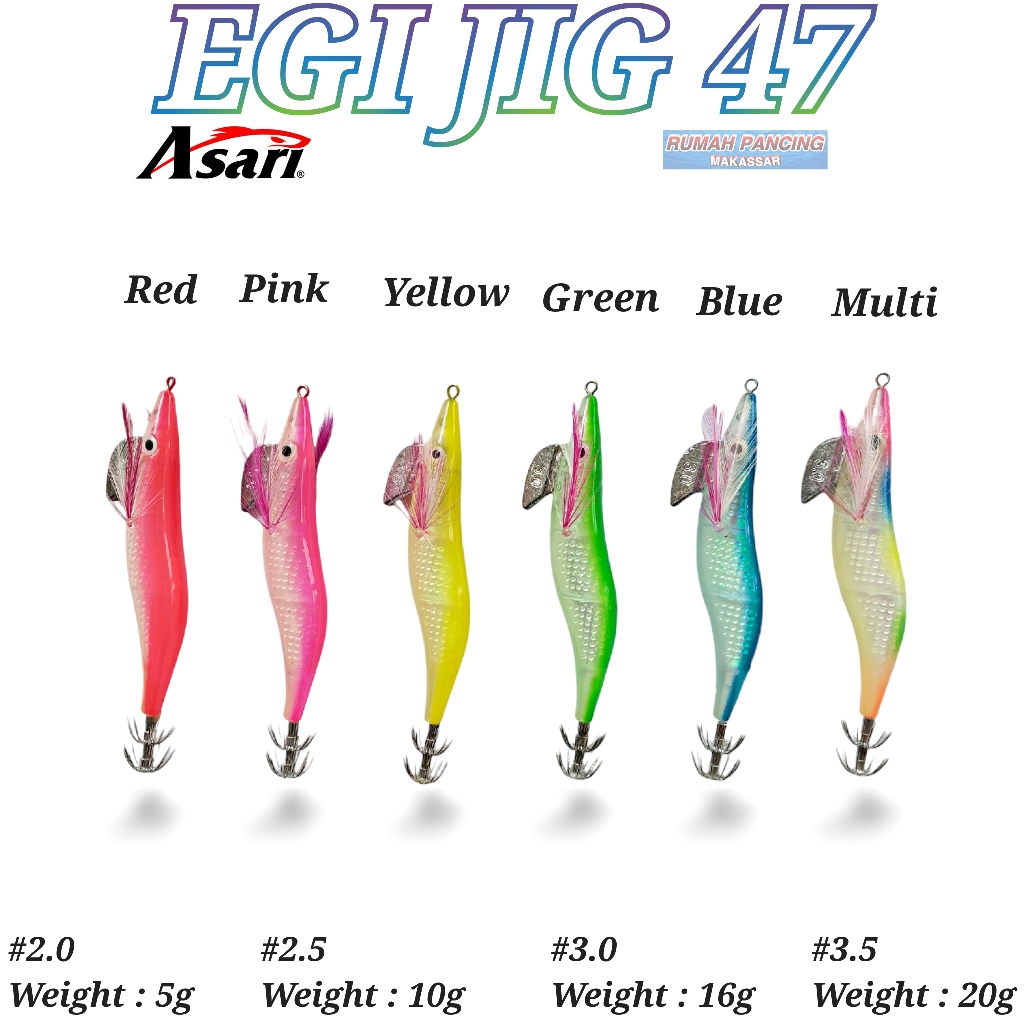 Jual Asari Egi Jig Glow In The Dark Umpan Cumi Cumi Umpan Bentuk