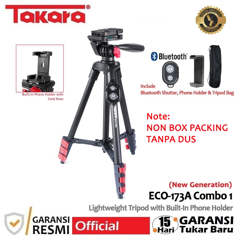 Jual Takara ECO 173A New Generation Tripod Kamera HP DSLR With Phone