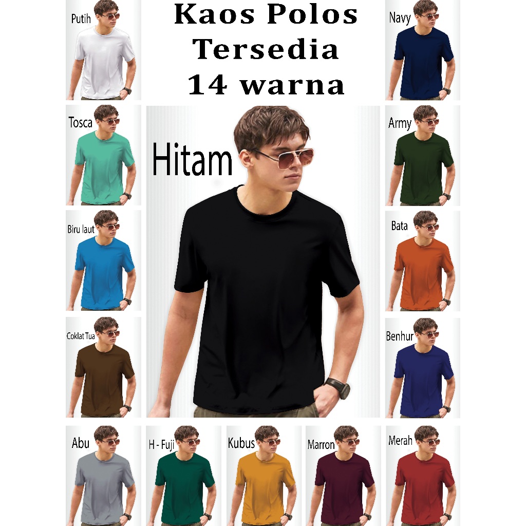 Jual Kaos Polos Lengan Pendek Pria Dan Wanita Bahan Pe Soft S