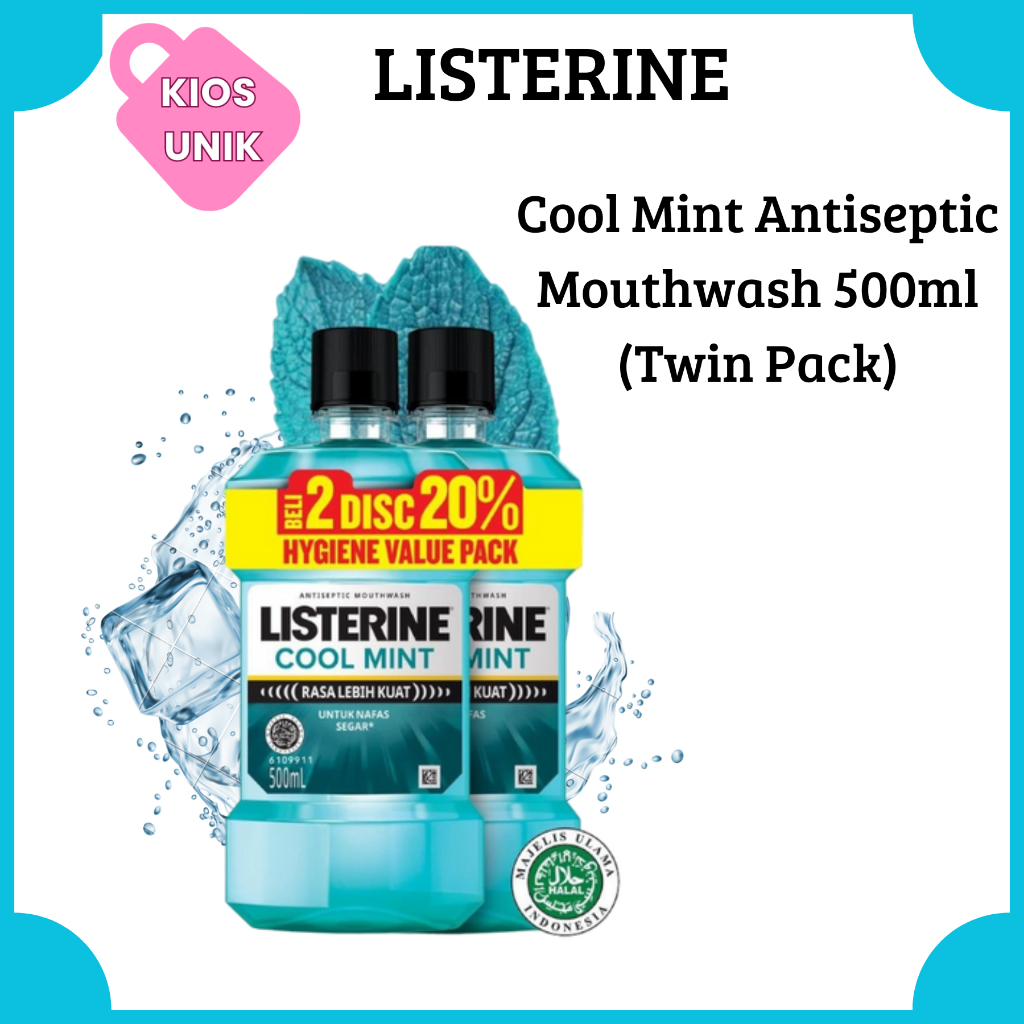 Jual Listerine Cool Mint Mouthwash Obat Kumur Ml Isi Shopee