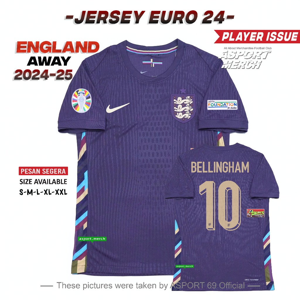 Jual Player Issue Jersey Bola Inggris Away Euro Pi Shopee