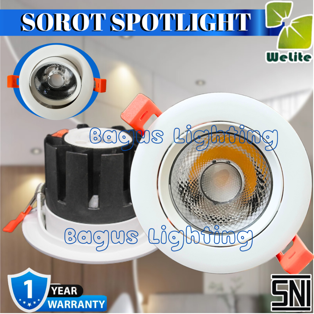 Jual Lampu Sorot COB Spotlight Spot Light LED PLAFON 7W 12W 20W Garansi