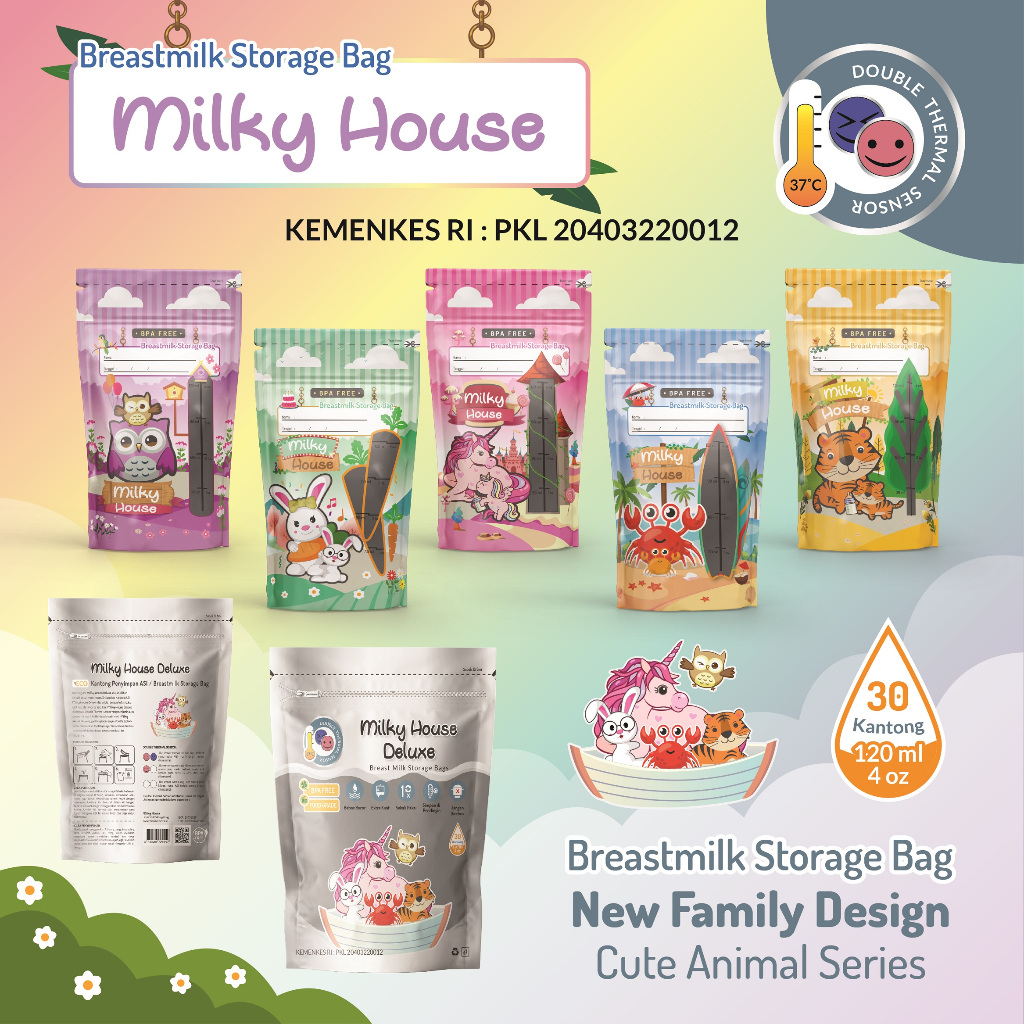 Jual Milky House Deluxe Kantong ASI 120ml 30 Pcs Double Thermal Sensor