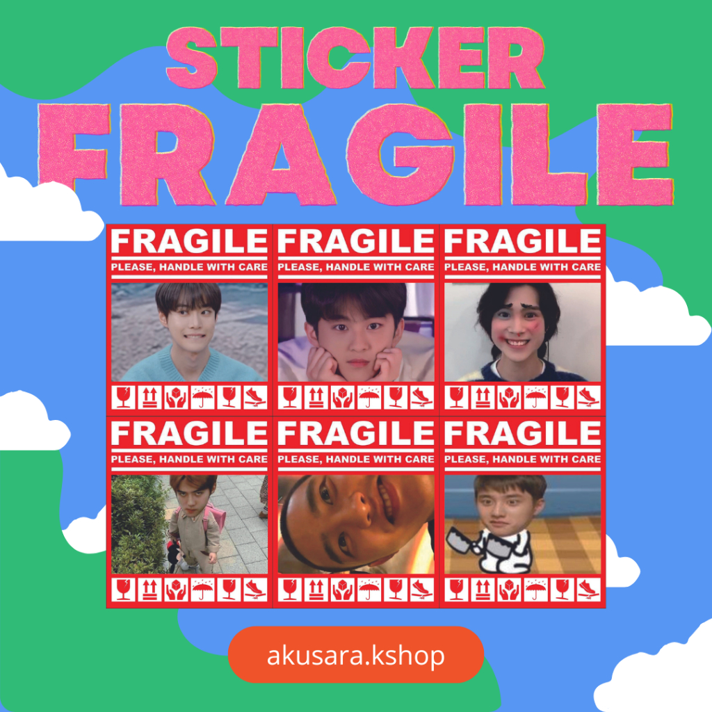 Jual Sticker Fragile Kpop Freebies Nct Exo Bts Blackpink Aespa Riize