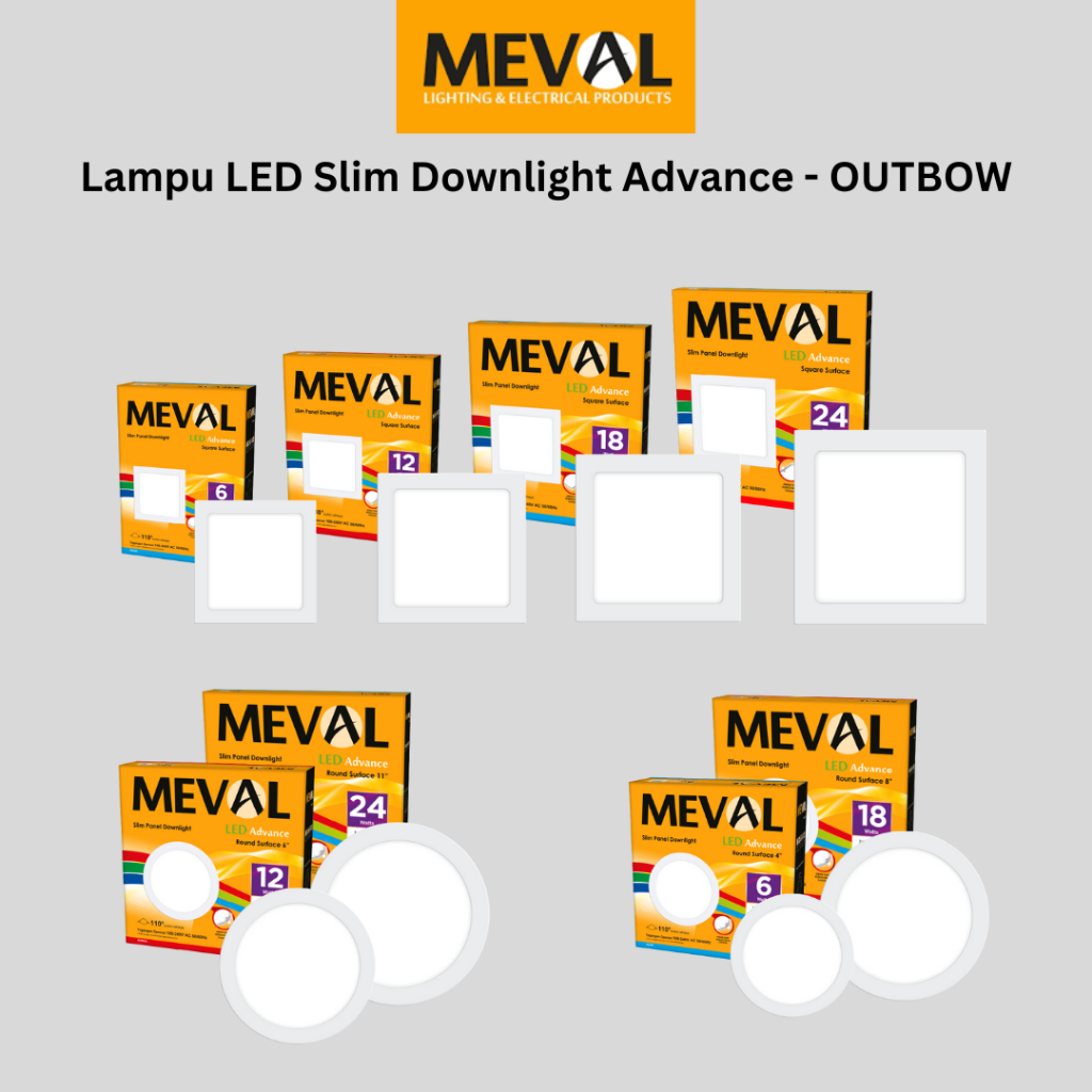 Jual Meval Lampu Led Slim Downlight Advance Series Outbow Shopee