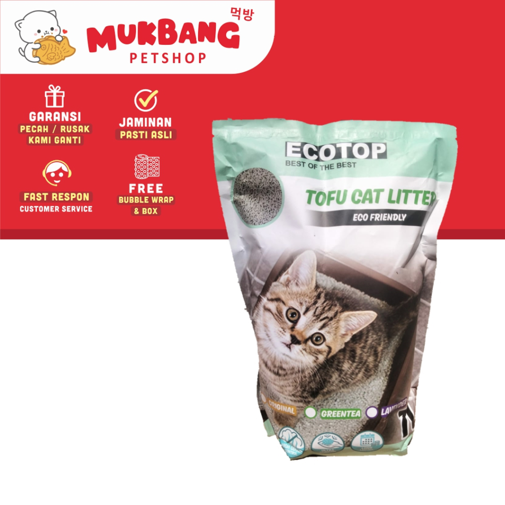 Jual Ecotop Tofu Cat Litter Liter Pasir Kucing Gumpal Wangi Organik