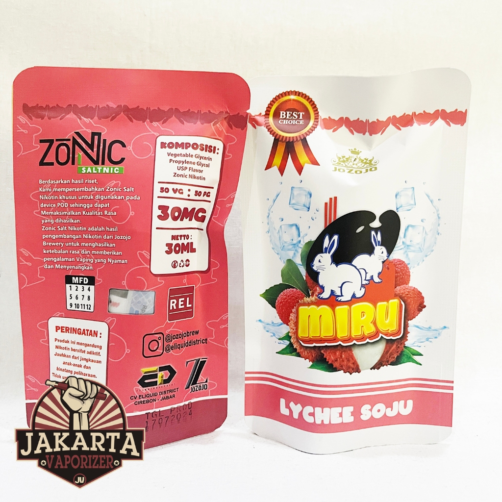 Jual SALT MIRU LYCHEE ICE SALTNIC 30ML 30MG BY JOZOJO BREWERY