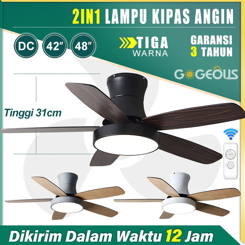 Jual GOGEOUS Kipas Angin Lampu Gantung Plafon Modern Gaya Nordik