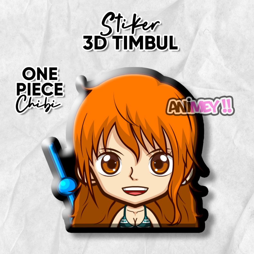 Jual Stiker Emblem 3D Timbul One Piece Chibi Stiker Anime Resin