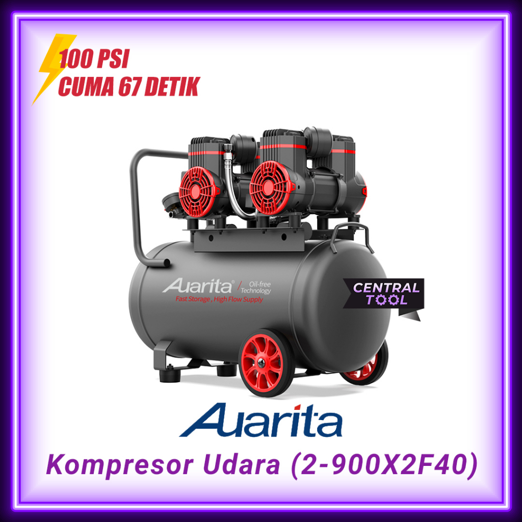 Jual Kompresor Udara 2 900X2F40 AUARITA Oilless Silent High Speed 2 4