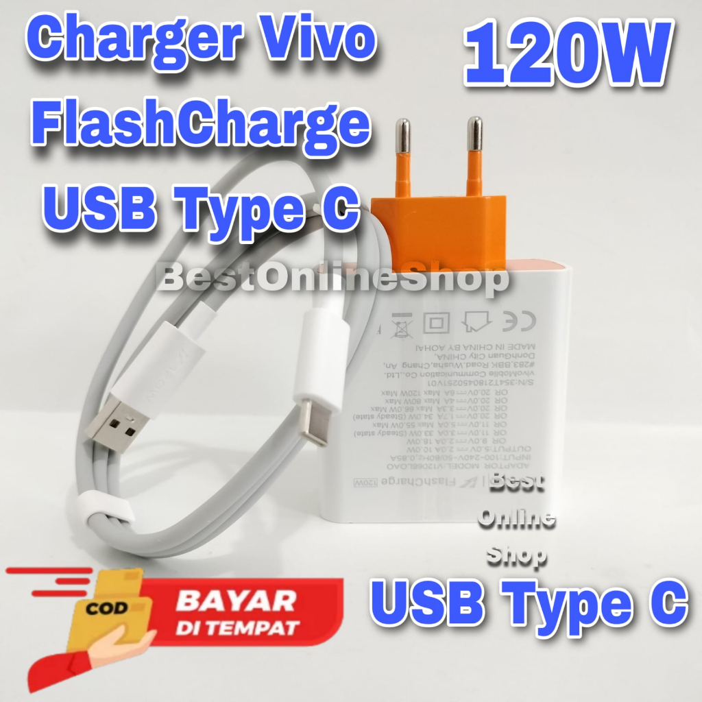 Jual Charger Vivo IQOO Z7x 5G IQOO Z7 5G IQOO 11 5G X80 5G 120W