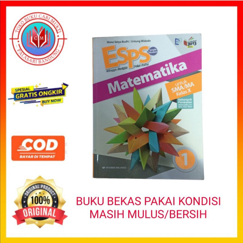 Jual ERLANGGA BUKU ESPS MATEMATIKA PEMINATAN UNTUK SMA MA KELAS 10