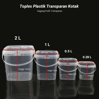 Jual Ember Mini Plastik Kotak Segel Food Grade Toples Plastic With