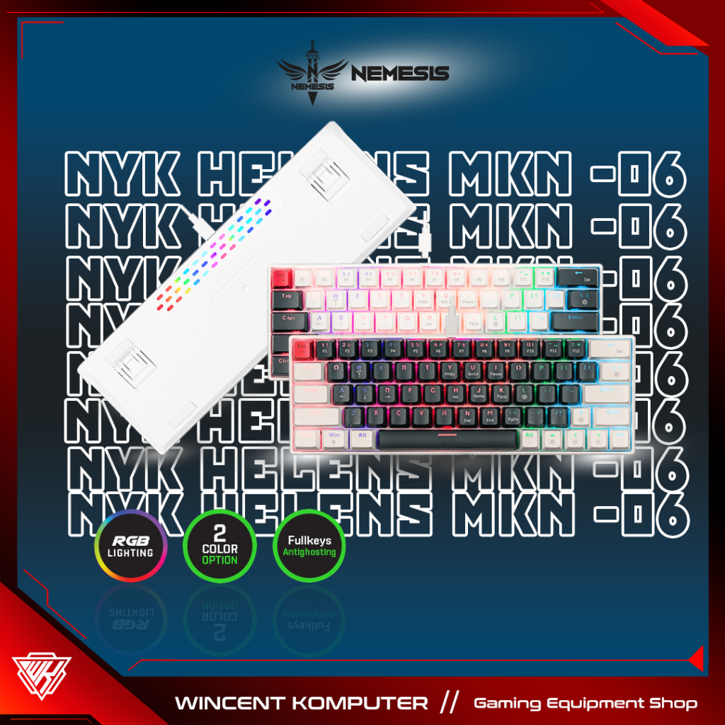 Jual Keyboard Mechanical 63 Keys Removable NYK Nemesis Helens MKN 06