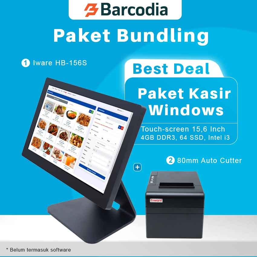 Jual MESIN KASIR Windows POS All In One IWARE HB 156S TouchScreen