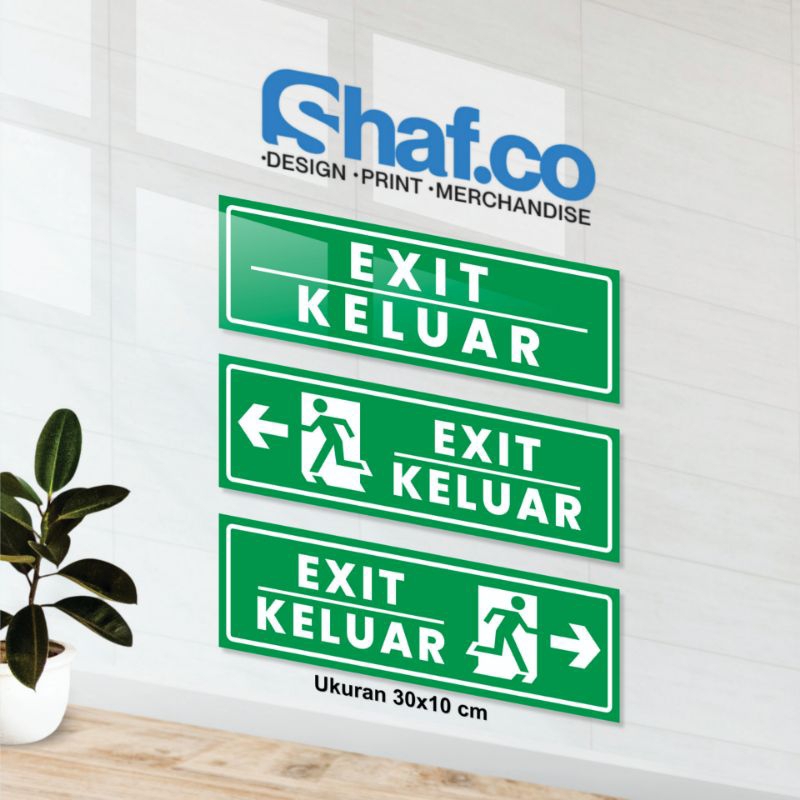 Jual Stiker Exit Atau Keluar Rambu Safety Untuk Kantor Dlll Shopee