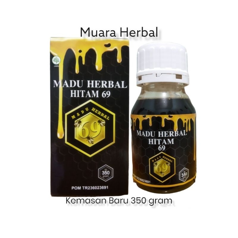 Jual Madu Herbal 69 Madu Murni Asli Hitam Pahit Manis Kemasan Baru 350