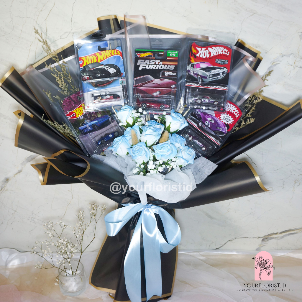 Jual Hotwheels Bouquets Buket Hot Wheels Mainan Mobil Hadiah Ulang