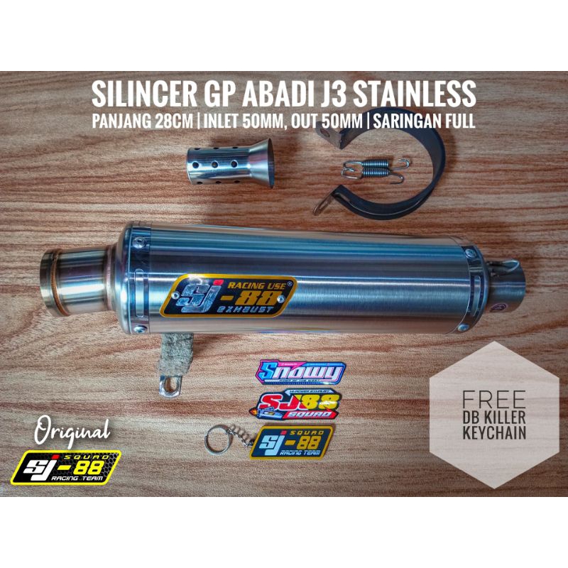 Jual Silincer SJ88 GP Abadi Stainless Bonus DB Killer Shopee Indonesia