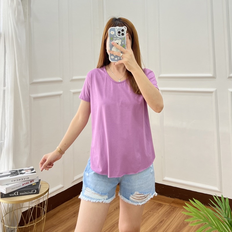 Jual KAOS POLOS OVERSIZE SLIT WANITA BELAH SAMPING LENGAN PENDEK