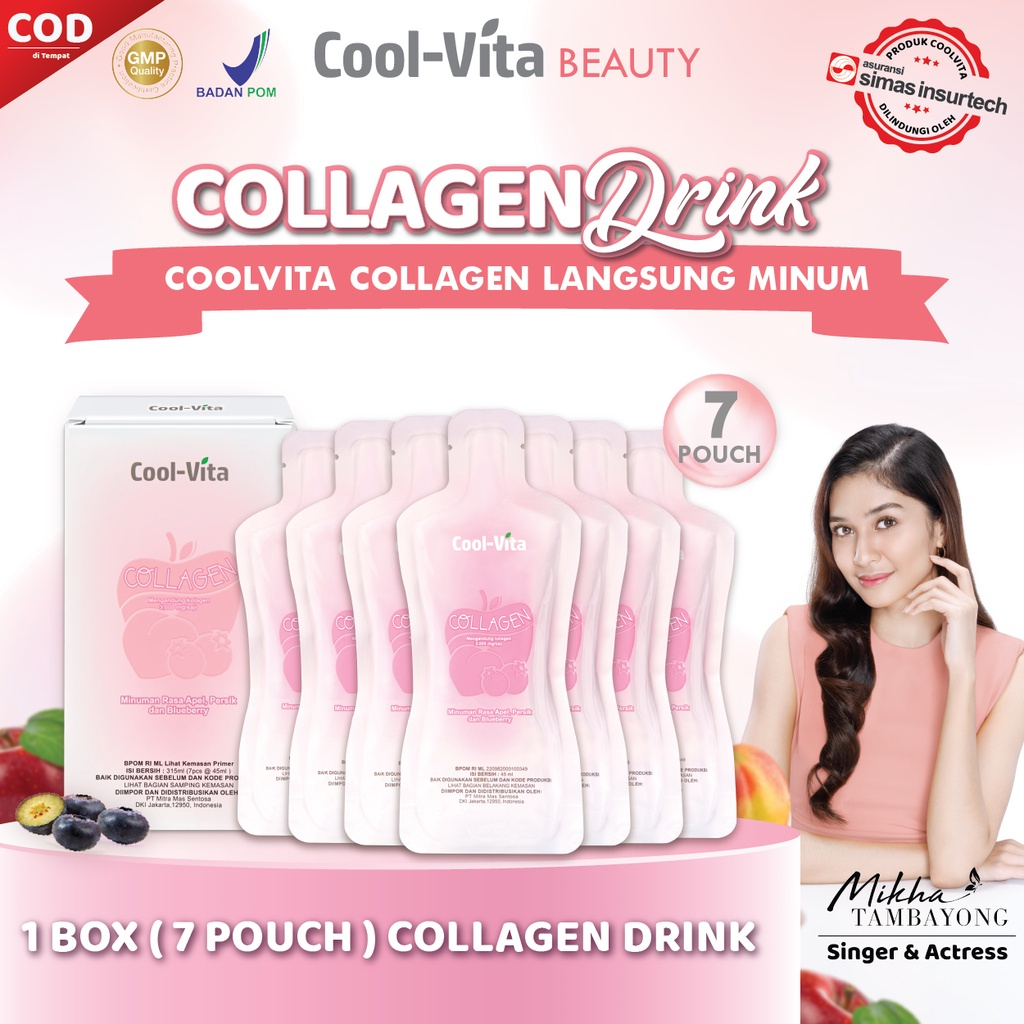 Jual Cool Vita Collagen Premium Langsung Minum Beauty Drink Kolagen