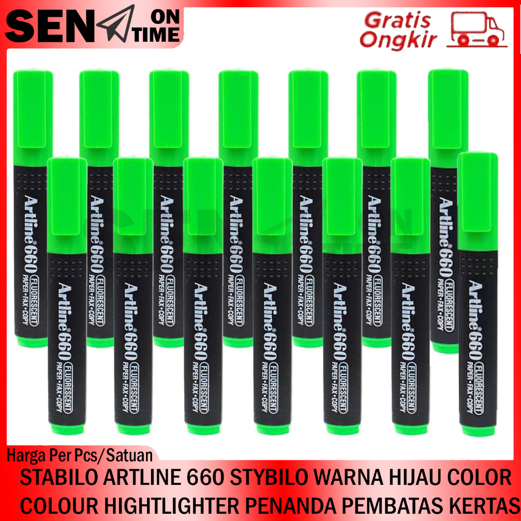 Jual STABILO ARTLINE 660 STABYLO HIJAU IJO IJAU HIGHLIGHT HIGHLIGHTER