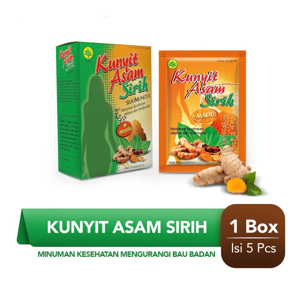 Jual SIDOMUNCUL Kunyit Asam Sirih Kemasan Box Isi 5Pcs 25gr Shopee