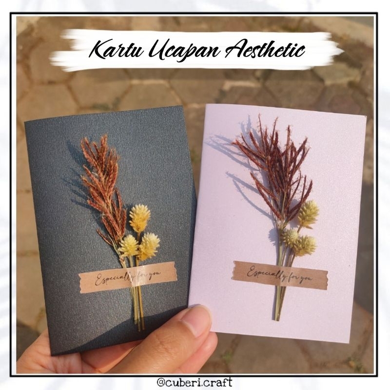 Jual Kartu Ucapan Greeting Card Aesthetic Gift Card Thankyou Card