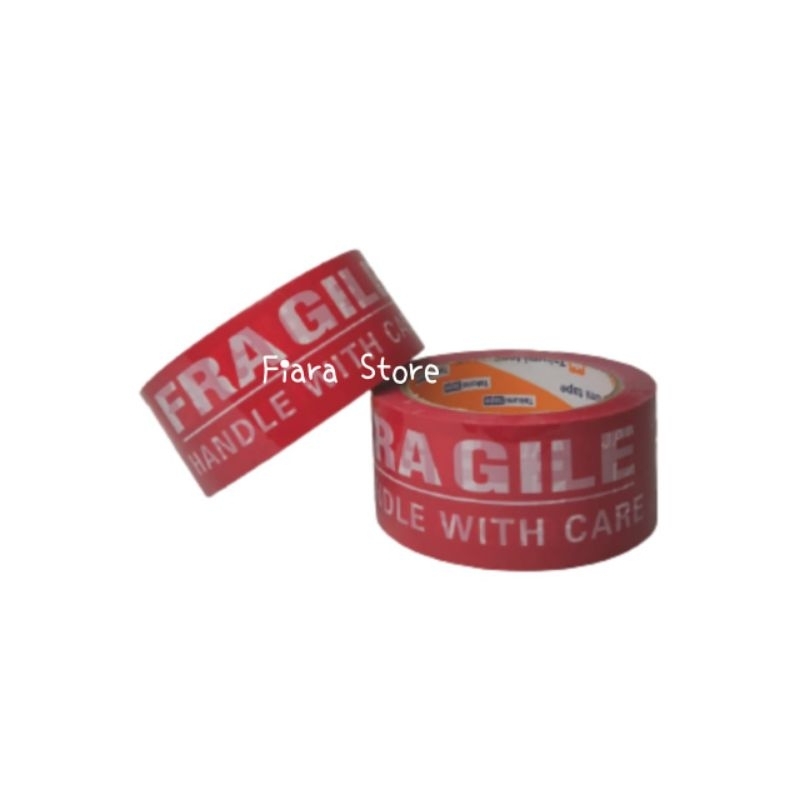 Jual Lakban FRAGILE Jangan Dibanting HOKI TAKUMI HERO TAPE 48 Mm X