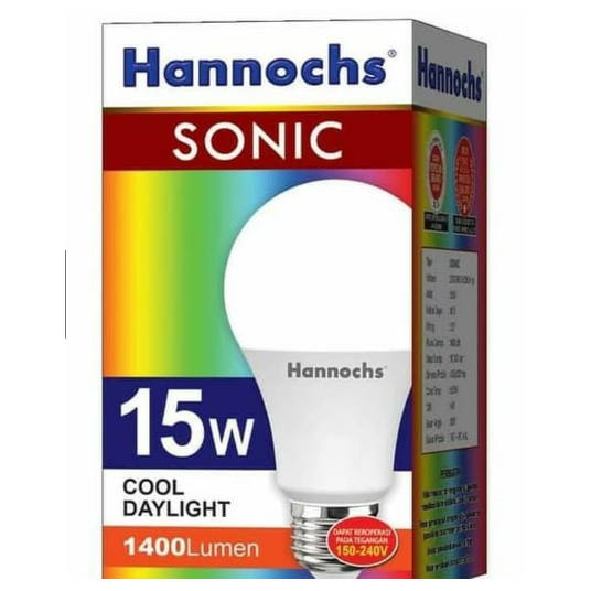 Jual Lampu LED Hannochs Sonic 15w 15 Watt Cahaya Putih 15Watt Bohlam